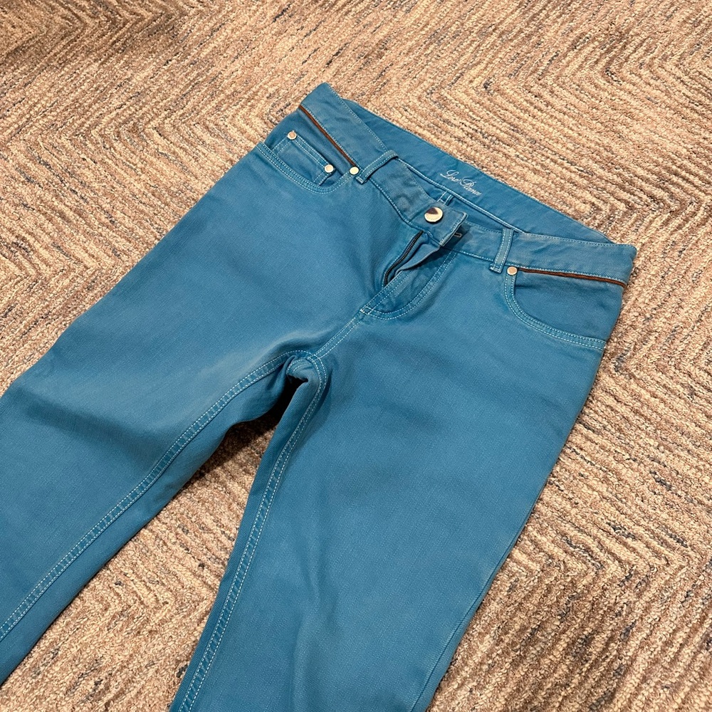 Lori Piana mid-rise straight leg cropped jeans, size M